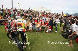 16.08.2009, Einsiedeln (SUI): Simon Ammann (SUI), Fischer, adidas - FIS Summer Grand Prix 2009 Einsiedeln (SUI). www.nordicfocus.com. © Manzoni/NordicFocus. Every downloaded picture is fee-liable.