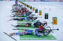 06.01.2010, Oberhof, Germany (GER): Shootstanding  - IBU world cup biathlon, relay women, Oberhof (GER). www.nordicfocus.com. © Trienitz/NordicFocus. Every downloaded picture is fee-liable.
