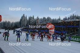 06.01.2010, Oberhof, Germany (GER): Start - IBU world cup biathlon, relay women, Oberhof (GER). www.nordicfocus.com. © Trienitz/NordicFocus. Every downloaded picture is fee-liable.