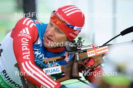 14.01.2010, Ruhpolding, Germany (GER): Matthias Simmen (SUI), Rossignol, Rottefella, Exel, adidas  - IBU world cup biathlon, sprint men, Ruhpolding (GER). www.nordicfocus.com. © Felgenhauer/NordicFocus. Every downloaded picture is fee-liable.