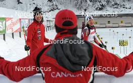 13.01.2010, Ruhpolding, Germany (GER): canadian athletes while zeroing - IBU world cup biathlon, sprint women, Ruhpolding (GER). www.nordicfocus.com. © Felgenhauer/NordicFocus. Every downloaded picture is fee-liable.