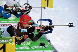 13.01.2010, Ruhpolding, Germany (GER): Kati Wilhelm (GER), Madshus, Rottefella, Swix, adidas  - IBU world cup biathlon, sprint women, Ruhpolding (GER). www.nordicfocus.com. © Felgenhauer/NordicFocus. Every downloaded picture is fee-liable.
