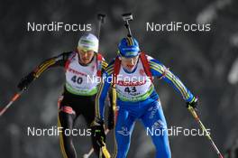 13.01.2010, Ruhpolding, Germany (GER): Anna Carin Olofsson (SWE), Madshus, Rottefella, Leki, adidas  - IBU world cup biathlon, sprint women, Ruhpolding (GER). www.nordicfocus.com. © Felgenhauer/NordicFocus. Every downloaded picture is fee-liable.