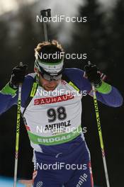 21.01.2010, Antholz, Italy (ITA): Vasja Rupnik (SLO), Fischer, Rottefella, Alpina, One Way  - IBU world cup biathlon, individual men, Antholz (ITA). www.nordicfocus.com. © Manzoni/NordicFocus. Every downloaded picture is fee-liable.