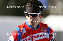23.01.2010, Antholz, Italy (ITA): Jakov Fak (CRO), Fischer, Rottefella, Alpina, Exel - IBU world cup biathlon, sprint men, Antholz (ITA). www.nordicfocus.com. © Manzoni/NordicFocus. Every downloaded picture is fee-liable.