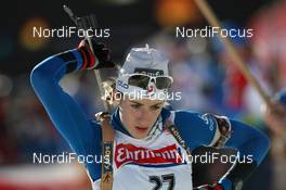 22.01.2010, Antholz, Italy (ITA): Marie Laure Brunet (FRA), Rossignol, Rottefella, Swix, Odlo - IBU world cup biathlon, sprint women, Antholz (ITA). www.nordicfocus.com. © Manzoni/NordicFocus. Every downloaded picture is fee-liable.