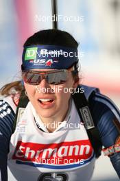 22.01.2010, Antholz, Italy (ITA): Sara Studebaker (USA), Rossignol, Rottefella, Exel, adidas  - IBU world cup biathlon, sprint women, Antholz (ITA). www.nordicfocus.com. © Manzoni/NordicFocus. Every downloaded picture is fee-liable.