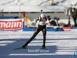 22.01.2010, Antholz, Italy (ITA): Tina Bachmann (GER), Fischer, Rottefella, Swix, adidas  - IBU world cup biathlon, sprint women, Antholz (ITA). www.nordicfocus.com. © Manzoni/NordicFocus. Every downloaded picture is fee-liable.