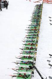 21.03.2010, Holmenkollen, Norway (NOR): Biathlon Feature: Crowded shooting range - IBU world cup biathlon, mass women, Holmenkollen (NOR). www.nordicfocus.com. © Manzoni/NordicFocus. Every downloaded picture is fee-liable.