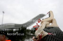 20.03.2010, Holmenkollen, Norway (NOR): Biathlon Feature: Fan with funny hat - IBU world cup biathlon, pursuit men, Holmenkollen (NOR). www.nordicfocus.com. © Manzoni/NordicFocus. Every downloaded picture is fee-liable.