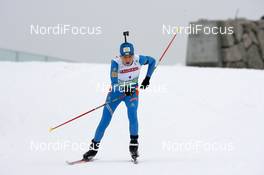 18.03.2010, Holmenkollen, Norway (NOR): Kaisa Maekaeraeinen (FIN), Atomic, Leki, Odlo - IBU world cup biathlon, sprint women, Holmenkollen (NOR). www.nordicfocus.com. © Manzoni/NordicFocus. Every downloaded picture is fee-liable.