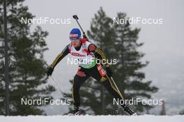 18.03.2010, Holmenkollen, Norway (NOR): Martina Beck (GER), Rossignol, Rottefella, Madshus, Swix, adidas, Toko - IBU world cup biathlon, sprint women, Holmenkollen (NOR). www.nordicfocus.com. © Manzoni/NordicFocus. Every downloaded picture is fee-liable.