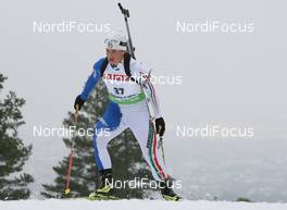 18.03.2010, Holmenkollen, Norway (NOR): Katja Haller (ITA), Fischer, Rottefella, Leki - IBU world cup biathlon, sprint women, Holmenkollen (NOR). www.nordicfocus.com. © Manzoni/NordicFocus. Every downloaded picture is fee-liable.