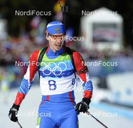 21.02.2010, Whistler, Canada (CAN): Evgeny Ustyugov (RUS), Madshus, Rottefella, Swix, adidas - Olympic Winter Games Vancouver 2010, biathlon, mass men, Whistler (CAN). www.nordicfocus.com. © NordicFocus. Every downloaded picture is fee-liable.