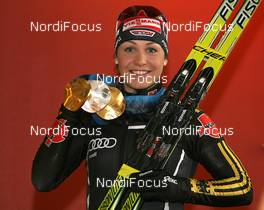 19.03.2010, Whistler, Canada (CAN): Magdalena Neuner (GER), Fischer, Rottefella, Exel, adidas - Olympic Winter Games Vancouver 2010, biathlon, medals, Whistler (CAN). www.nordicfocus.com. © NordicFocus. Every downloaded picture is fee-liable.