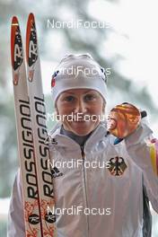 26.02.2010, Whistler, Canada (CAN): Martina Glagow (GER), Rossignol, Rottefella - Olympic Winter Games Vancouver 2010, biathlon, medals, Whistler (CAN). www.nordicfocus.com. © NordicFocus. Every downloaded picture is fee-liable.