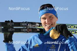 21.02.2010, Whistler, Canada (CAN): Bjoern Ferry (SWE), Fischer, Rottefella, Leki, adidas - Olympic Winter Games Vancouver 2010, biathlon, medals, Whistler (CAN). www.nordicfocus.com. © NordicFocus. Every downloaded picture is fee-liable.