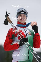 23.02.2010, Whistler, Canada (CAN): Darya Domracheva (BLR), Fischer, Rottefella, Swix - Olympic Winter Games Vancouver 2010, biathlon, medals, Whistler (CAN). www.nordicfocus.com. © NordicFocus. Every downloaded picture is fee-liable.