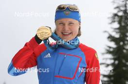 25.02.2010, Whistler, Canada (CAN): Anna Bogaly-Titovets (RUS), Fischer - Olympic Winter Games Vancouver 2010, biathlon, medals, Whistler (CAN). www.nordicfocus.com. © NordicFocus. Every downloaded picture is fee-liable.
