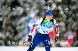16.02.2010, Whistler, Canada (CAN): Sara Studebaker (USA), Rossignol, adidas, Exel  - Olympic Winter Games Vancouver 2010, biathlon, pursuit women, Whistler (CAN). www.nordicfocus.com. © NordicFocus. Every downloaded picture is fee-liable.