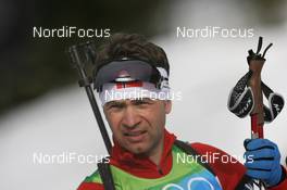 14.02.2010, Whistler, Canada (CAN): Ole Einar Bjoerndalen (NOR), Madshus, Rottefella, Odlo - Olympic Winter Games Vancouver 2010, biathlon, sprint men, Whistler (CAN). www.nordicfocus.com. © NordicFocus. Every downloaded picture is fee-liable.