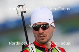 14.02.2010, Whistler, Canada (CAN): Jean Philippe Leguellec (CAN), Rossignol, Rottefella, Exel - Olympic Winter Games Vancouver 2010, biathlon, sprint men, Whistler (CAN). www.nordicfocus.com. © NordicFocus. Every downloaded picture is fee-liable.