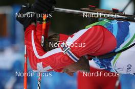 14.02.2010, Whistler, Canada (CAN): Matthias Simmen (SUI), Rossignol, Rottefella, Exel, adidas - Olympic Winter Games Vancouver 2010, biathlon, sprint men, Whistler (CAN). www.nordicfocus.com. © NordicFocus. Every downloaded picture is fee-liable.