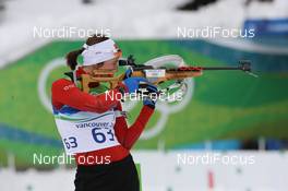 13.02.2010, Whistler, Canada (CAN): Ann Kristin Flatland (NOR), Madshus, Rottefella, Swix, Odlo - Olympic Winter Games Vancouver 2010, biathlon, sprint women, Whistler (CAN). www.nordicfocus.com. © NordicFocus. Every downloaded picture is fee-liable.