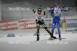 02.12.2010, Oestersund, Sweden (SWE): Martin Fourcade (FRA), Rossignol, Rottefella, Odlo - IBU world cup biathlon, individual men, Oestersund (SWE). www.nordicfocus.com. © Manzoni/NordicFocus. Every downloaded picture is fee-liable.