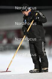 01.12.2010, Oestersund, Sweden (SWE): Biathlon Feature: Track Marshall cleans the slope - IBU world cup biathlon, individual women, Oestersund (SWE). www.nordicfocus.com. © Manzoni/NordicFocus. Every downloaded picture is fee-liable.