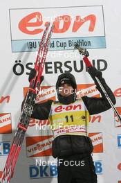 04.12.2010, Oestersund, Sweden (SWE): Emil Hegle Svendsen (NOR), Madshus, Rottefella, Swix, Odlo - IBU world cup biathlon, sprint men, Oestersund (SWE). www.nordicfocus.com. © Manzoni/NordicFocus. Every downloaded picture is fee-liable.