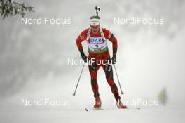 11.12.2010, Hochfilzen, Austria (AUT): Tarjei Boe (NOR), Fischer, Rottefella, Swix, ODLO - IBU world cup biathlon, pursuit men, Hochfilzen (AUT). www.nordicfocus.com. © Manzoni/NordicFocus. Every downloaded picture is fee-liable.