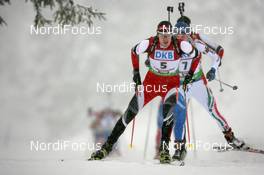11.12.2010, Hochfilzen, Austria (AUT): Dominik Landertinger (AUT), Fischer, Rottefella, Leki - IBU world cup biathlon, pursuit men, Hochfilzen (AUT). www.nordicfocus.com. © Manzoni/NordicFocus. Every downloaded picture is fee-liable.