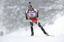 10.12.2010, Hochfilzen, Austria (AUT): Friedrich Pinter (AUT), Atomic, OneWay - IBU world cup biathlon, sprint men, Hochfilzen (AUT). www.nordicfocus.com. © Manzoni/NordicFocus. Every downloaded picture is fee-liable.