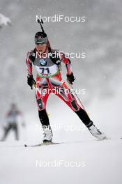 10.12.2010, Hochfilzen, Austria (AUT): Megan Imrie (CAN), Salomon, Leki - IBU world cup biathlon, sprint women, Hochfilzen (AUT). www.nordicfocus.com. © Manzoni/NordicFocus. Every downloaded picture is fee-liable.