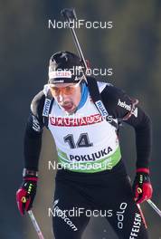 16.12.2010, Pokljuka, Slovenia (SLO): Benjamin Weger (SUI), Atomic, Leki, ODLO - IBU world cup biathlon, individual men, Pokljuka (SLO). www.nordicfocus.com. © Miko/NordicFocus. Every downloaded picture is fee-liable.