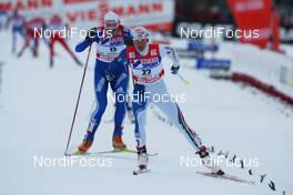 06.01.2010, Cortina-Toblach, Italy (ITA): group, l-r Olga Rotcheva (RUS), Fischer, Rottefella, Rossignol, Swix, adidas, Magda Genuin (ITA), Rossignol, Rottefella, One Way  - FIS world cup cross-country, tour de ski, 15km women handicap start, Cortina-Toblach (ITA). www.nordicfocus.com. © Hemmersbach/NordicFocus. Every downloaded picture is fee-liable.