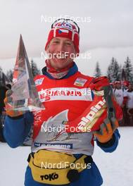 10.01.2010, Val di Fiemme, Italy (ITA): TdS overall winner Lukas Bauer (CZE), Fischer, Rottefella, Alpina, Swix, Toko  - FIS world cup cross-country, tour de ski, final climb men, Val di Fiemme (ITA). www.nordicfocus.com. © Hemmersbach/NordicFocus. Every downloaded picture is fee-liable.