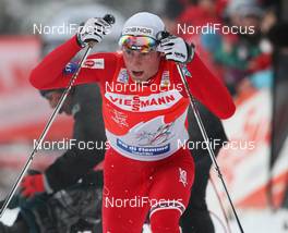 10.01.2010, Val di Fiemme, Italy (ITA): TdS overall 2nd Petter Northug (NOR), Fischer, Rottefella, Alpina, Ski Go, Swix   - FIS world cup cross-country, tour de ski, final climb men, Val di Fiemme (ITA). www.nordicfocus.com. © Hemmersbach/NordicFocus. Every downloaded picture is fee-liable.