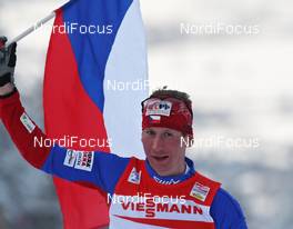 10.01.2010, Val di Fiemme, Italy (ITA): TdS overall winner and todays fastest Lukas Bauer (CZE), Fischer, Rottefella, Alpina, Swix, Toko  - FIS world cup cross-country, tour de ski, final climb men, Val di Fiemme (ITA). www.nordicfocus.com. © Hemmersbach/NordicFocus. Every downloaded picture is fee-liable.