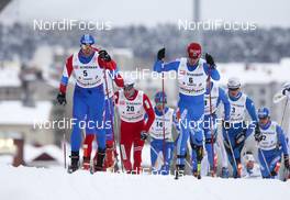 06.03.2010, Lahti, Finland (FIN):  (l-r) Artem Zhmurko (RUS), Ilia Chernousov (RUS) - FIS world cup cross-country, pursuit men, Lahti (FIN). www.nordicfocus.com. © Laiho/NordicFocus. Every downloaded picture is fee-liable.