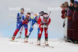 13.03.2010, Holmenkollen, Norway (NOR): group, in front Heidi Weng (NOR), Rossignol, Swix - FIS world cup cross-country, 30km women, Holmenkollen (NOR). www.nordicfocus.com. © Hemmersbach/NordicFocus. Every downloaded picture is fee-liable.