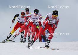 13.03.2010, Holmenkollen, Norway (NOR): group, in front Ivan Babikov (CAN), Salomon, One Way, behind George Grey (CAN), Fischer  - FIS world cup cross-country, 50km men, Holmenkollen (NOR). www.nordicfocus.com. © Hemmersbach/NordicFocus. Every downloaded picture is fee-liable.
