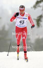 19.03.2010, Falun, Sweden (SWE): Dario Cologna (SUI), Fischer, Rottefella, Alpina, Swix, adidas  - FIS world cup cross-country, 3,3km men, Falun (SWE). www.nordicfocus.com. Â© Felgenhauer/NordicFocus. Every downloaded picture is fee-liable.