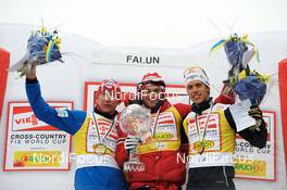 19.03.2010, Falun, Sweden (SWE): l-r: Lukas Bauer (CZE), Fischer, Rottefella, Alpina, Swix, Toko, Petter Northug (NOR), Fischer, Rottefella, Alpina, Ski Go, Swix, Marcus Hellner (SWE), Fischer, Salomon, Exel, Craft  - FIS world cup cross-country, cups, Falun (SWE). www.nordicfocus.com. Â© Felgenhauer/NordicFocus. Every downloaded picture is fee-liable.