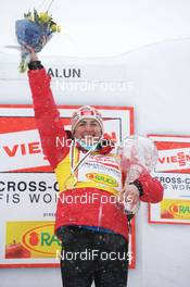 19.03.2010, Falun, Sweden (SWE): Justyna Kowalczyk (POL), Fischer, Salomon, Swix  - FIS world cup cross-country, cups, Falun (SWE). www.nordicfocus.com. Â© Felgenhauer/NordicFocus. Every downloaded picture is fee-liable.