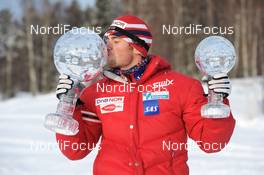 19.03.2010, Falun, Sweden (SWE): Petter Northug (NOR), Fischer, Rottefella, Alpina, Ski Go, Swix   - FIS world cup cross-country, cups, Falun (SWE). www.nordicfocus.com. Â© Felgenhauer/NordicFocus. Every downloaded picture is fee-liable.