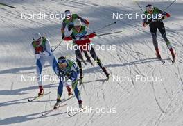 17.02.2010, Whistler, Canada (CAN): group, l-r: Petra Majdic (SLO), Fischer, Rottefella, Alpina, One Way, Aino Kaisa Saarinen (FIN), Rossignol, Rottefella, One Way, Hanna Kolb (GER), Katerina Smutna (AUT), Fischer, Rottefella, Rossignol, Komperdell, Nicole Fessel (GER), Rossignol, Rottefella, Alpina, One Way, adidas  - Olympic Winter Games Vancouver 2010, cross-country, individual sprint, Whistler (CAN). www.nordicfocus.com. © NordicFocus. Every downloaded picture is fee-liable.