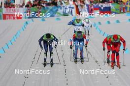 17.02.2010, Whistler, Canada (CAN): Nikolay Chebotko (KAZ), Atomic, Salomon, Swix, Nikolay Morilov (RUS), Madshus, Rottefella, adidas, Ola Vigen Hattestad (NOR), Fischer, Rottefella, Swix - Olympic Winter Games Vancouver 2010, cross-country, individual sprint, Whistler (CAN). www.nordicfocus.com. © NordicFocus. Every downloaded picture is fee-liable.