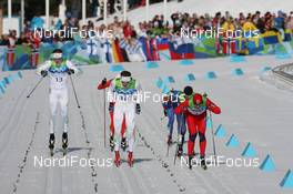 17.02.2010, Whistler, Canada (CAN): (L-R) Jesper Modin (SWE), Teodor Peterson (SWE), Madshus, Rottefella, Alpina, Ola Vigen Hattestad (NOR), Fischer, Rottefella, Swix  - Olympic Winter Games Vancouver 2010, cross-country, individual sprint, Whistler (CAN). www.nordicfocus.com. © NordicFocus. Every downloaded picture is fee-liable.